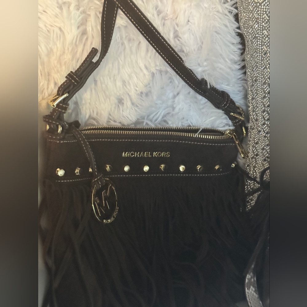 Michael Kors Brown Shoulder Bag with Structured Design